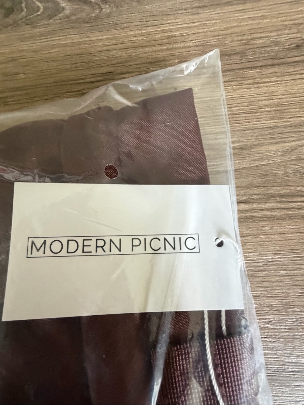 (NWT) Modern Picnic Brown Lunch Bag Recycled Material Chic Work Tote - Picture 4 of 4